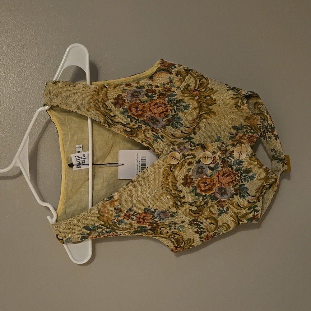 Princess Polly Foral Patterned Jacquard Brinna Vest